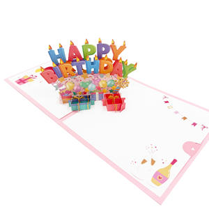 การ์ดอวยพร<span class=keywords><strong>วัน</strong></span><span class=keywords><strong>เกิด</strong></span> 3 มิติ สีชมพู แฮนด์เมด สำหรับ<span class=keywords><strong>เพื่อน</strong></span>และครอบครัว รุ่นใหม่ล่าสุด - Product Image 5