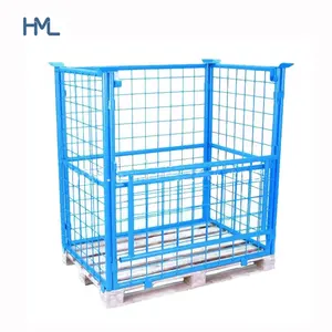 lipat stackable logam steel wire mesh pallet kandang untuk dijual