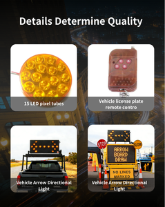 Panneau de signalisation routière solaire en aluminium avec flèches directionnelles LED clignotantes pour avertissement bidirectionnel - Product Image 4