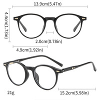 Montures de lunettes de vue rondes de luxe, mode, TR90, anti-lumière bleue, transparentes, pour hommes