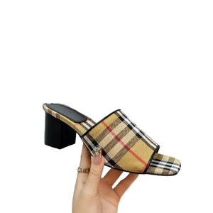 Sandalias de Tacón Alto Originales de Alta Gama, con Cierre de Botón, Diseño Moderno y Cómodo con Punta Abierta para Mujer, Tacón Medio, Verano - Product Image 2