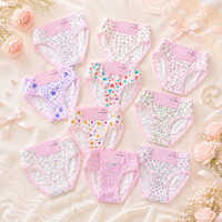 Vente en gros d'usine, culottes pour enfants en coton, motifs floraux variés, culottes triangulaires fantaisie pour filles, sous-vêtements pour enfants