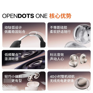 Shokz OpenDots ONE E310 <b>Clip</b>-on Bluetooth Earphones Type-C Charging IPX4 Waterproof 8H Battery Sports Use - Product Image 4