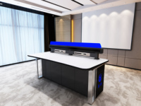 Console de luxe haut de gamme personnalisée en usine avec bureau de travail à hauteur réglable