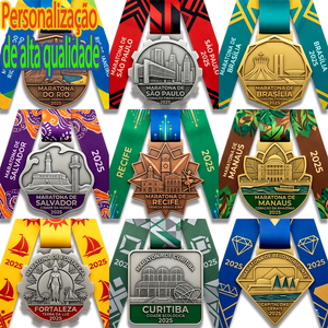 Medalla Deportiva de Metal con Relieve 3D Personalizada con Temática de Brasil, Recuerdos y Obsequios - Product Image 2