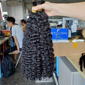 Usine en gros 100% naturel vierge humain Remy Extensions de cheveux brut non transformé en vrac cuticule cheveux alignés - Product Image 5