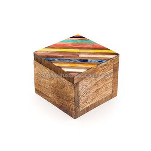 Decorativo de madera de colores hueso incrustaciones de caja - Product Image 4