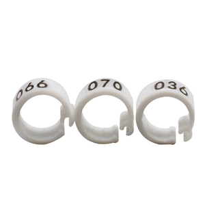 Fabrieksprijs Plastic Kwartel Duif Voetring 8Mm Vogelbeenbanden Witte Kleur Duivenpoot Ring Met Nummer - Product Image 2