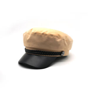 새로운 고품질 캐주얼 모자 남자 여자 코 튼 베레모 플랫 모자 캡틴 모자 트럭 빈티지 블랙 스포츠 아빠 뼈 남성 - Product Image 4