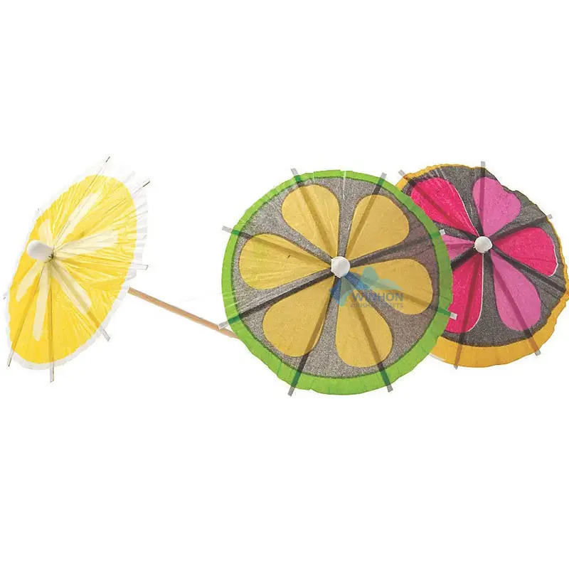 저렴한 가격 사용자 정의 파티 종이 나무 선택 이쑤시개 칵테일 우산 음료