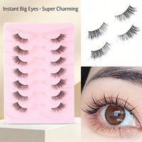 Nouvelles faux cils demi-œil effet œil de chat, tige transparente style renard, style moyen-oriental et européen