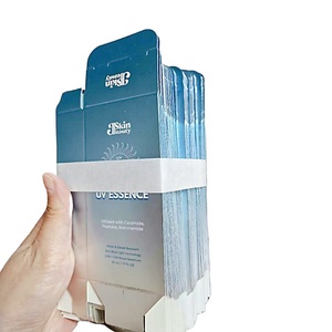 Tùy chỉnh thiết kế sang trọng in ấn làm đẹp da mỹ phẩm hộp giấy da Aqua Kem chống nắng SPF 50 PA ++++ Hộp bao bì Kem - Product Image 1