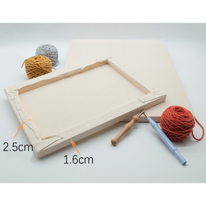 수도사 천으로 직사각형 나무 자수 프레임 후프 26*26 cm DIY 바느질 펀치 바늘 도구 - Product Image 1