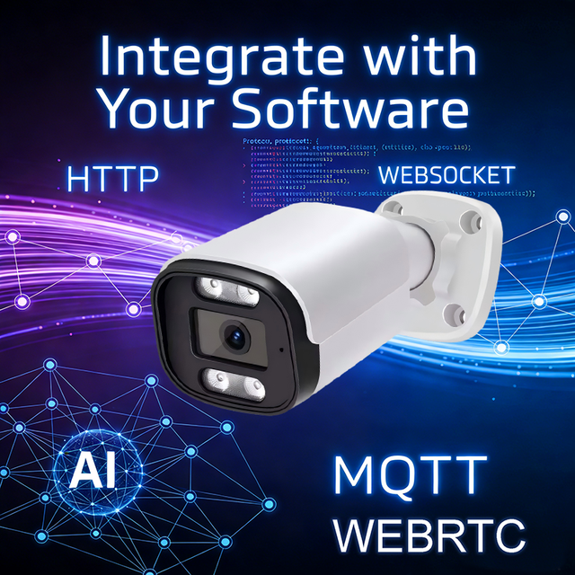 Custom 2MP 4MP 5MP 8MP Wireless WIFI CCTV Indoor Outdoor AI Smart IP Camera POE WebRTC RTSP RTMP with SDK API