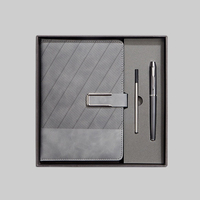 Carnet en cuir personnalisé avec boucle en U en sergé PQ, ensembles cadeaux de carnets en cuir lisse vintage, agendas promotionnels