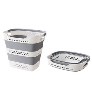 Cestas de <span class=keywords><strong>Ropa</strong></span> <span class=keywords><strong>Sucia</strong></span> Apilables de Plástico para Baño, Cestas de Lavandería, Cestas de Almacenamiento, Cubos de Almacenamiento de Juguetes para Baño, Venta al por Mayor - Product Image 1