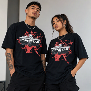 T-shirt homme personnalisé OEM vintage 100% coton, imprimé, manches courtes, col rond, style streetwear décontracté, été, coupe ample - Product Image 1