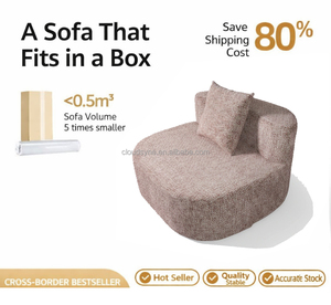 Chenille <b>Upholstered</b> Moon Shaped Sofa Accent <b>Chair</b> - Product Image 1