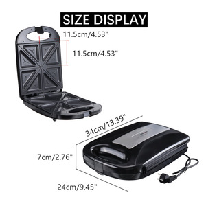 Zogifts Qualité Supérieure 3 en 1 Amovible En Acier Inoxydable Grill Poche <span class=keywords><strong>Sandwich</strong></span> 8 Tranches Petit Déjeuner Grille-Pain Gaufrier Machine - Product Image 6