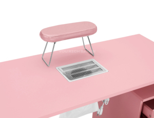 Table de manucure rose, fournitures d'usine directe, tables à ongles avec aspirateur, table mobile pour réparation d'ongles, bureau à ongles - Product Image 3