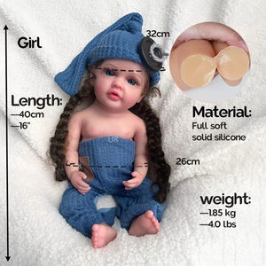 16 ''Baby Girl Realistische Neugeborenen puppen 40cm Reborn <span class=keywords><strong>Doll</strong></span> aus Silikon wie ein echtes Baby Touch Real Authentic - Product Image 5