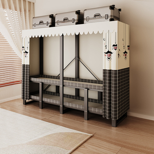 <span class=keywords><strong>Armadio</strong></span> Moderno Pieghevole con Telaio in Metallo, Ante Scorrevoli, Design Durevole, Grande Capacità di Stoccaggio, Facile Montaggio, Ideale per Affitti - Product Image 4