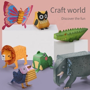 Hot Selling 3D Children Origami Paper Book Animal Pattern Educational Animal Paper Craft Origami Papercuts Toy for Ages 4-12+