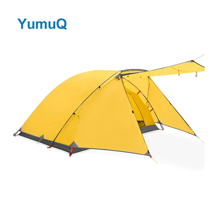 YumuQ אוטומטי זוגי שכבה קלה קטנה בריחה מוקפצת מיטה קמפינג משפחתי אוהל כיפת חופה חיצונית