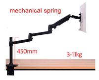 450MM 8013 Mechanische Feder 1-10kg 3 Langarm-Klemme Öse 100x100 75x75 Notebook-Tischhalterung 15-32 Zoll Monitor-Tischständer