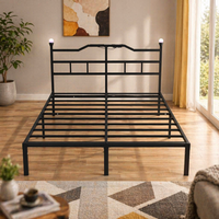 Vente d'usine populaire : Lit pliant en fer personnalisé style sud-américain, idéal pour deux personnes, appartement compact, simple et unique
