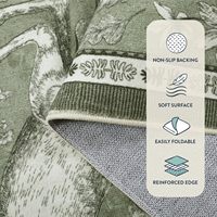 Tapis en polyester motif animalier botanique bohème, grand tapis vintage à motif cerf, lavable et antidérapant pour chambre d'enfant, chambre à coucher, décoration de salon