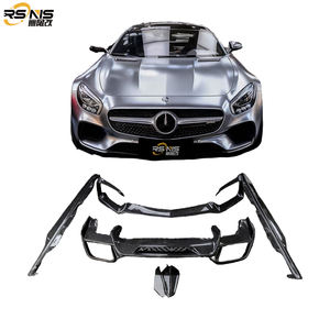 Kit de Carrocería Compatible con <span class=keywords><strong>Mercedes</strong></span> AMG GT GTS GTC, Estilo GTR Mejorado, Labio Delantero de Fibra de Carbono, Difusor Trasero, Faldones Laterales - Product Image 1