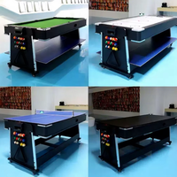 Table de jeu multifonctionnelle 4 en 1, table de billard professionnelle, table de hockey sur air, table de tennis de table pour salle de jeux