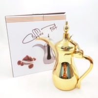 250ml en acier inoxydable écologique résistant à la chaleur théière du Moyen-Orient cafetière arabe bouilloire à eau chaude théière de cour