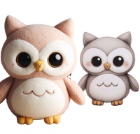 Peluche personnalisée OEM ODM, jouet en peluche mascotte, poupée hibou personnalisée, porte-clés, coussin en peluche avec logo de l'entreprise brodé
