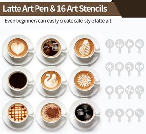 Kit d'accessoires pour <span class=keywords><strong>machine</strong></span> <span class=keywords><strong>à</strong></span> expresso 9 pièces avec tamper, outil WDT, distributeur, station de tamping et stylo <span class=keywords><strong>à</strong></span> latte art pour la maison et les cafés - Product Image 6