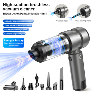 Aspirateur à <span class=keywords><strong>main</strong></span> sans fil pour voiture 19500PA 120W, sans balais, 4-en-1, pompe de soufflage et d'aspiration sans fil, filtre HEPA pour voiture, maison et animaux domestiques - Product Image 1