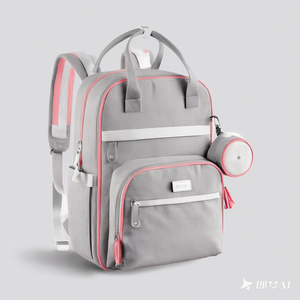 Muestra gratuita de una elegante mochila pañalera grande con correas para cochecito, multiusos, impermeable y de gran capacidad. - Product Image 4