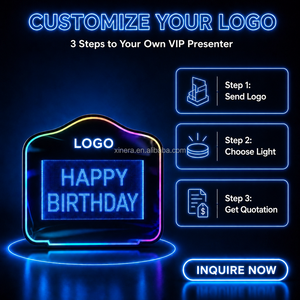 Custom Logo Bar Club VIP Reception RGB Handheld Acrylic LED Scrolling Text Display <b>Message</b> <b>Board</b> Sign - Product Image 3