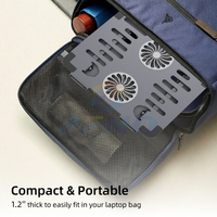 Support d'ordinateur ergonomique à livraison rapide, support pour ordinateur portable de 16 pouces avec ventilateur, support de ventilation pour ordinateur portable, support PC avec refroidisseur