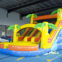 Château gonflable unique en forme de petit bateau Trampoline gonflable amusant avec toboggan Matériau en PVC Épaississement solide Gonflable