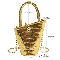 Nouveau Sac Seau Minimaliste Trapézoïdal Personnalisé Y2K 2025 avec Chaîne Métallique - Sac Bandoulière pour Tenues Urbaines