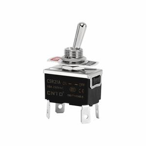 Interrupteur à bascule CNTD Changde C521A C5R21A 15A, quatre broches, deux positions, autobloquant, réinitialisation, plastique et métal pour équipements électriques - Product Image 1
