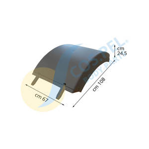 RH-LH บังโคลนบนแบบไม่มี tensioners (สีเทา) PP + EPDM วัสดุอะไหล่ตัวถังรถบรรทุก - Product Image 1