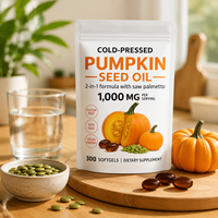 Suplemen Vegan Minyak Biji Labu Cold Pressed 300 Kapsul Softgel untuk Pertumbuhan Rambut, Dukungan Imunitas, dan Perawatan Kesehatan