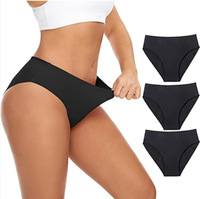 Culotte menstruelle sans couture grande taille 6XL, 4 couches, anti-fuite, sans coussinets, taille haute, protection maximale