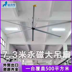Ventilateur de plafond industriel à 5 pales en métal, économie d'énergie, pour atelier, salle de sport, restaurant - Product Image 2