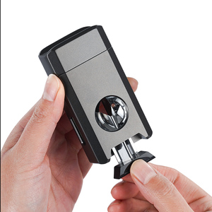 Encendedor de antorcha todo en uno de venta superior con cortador de cigarros incorporado corte en V, soporte para cigarros, encendedor de cigarros Jet Flame a prueba de viento con cortador - Product Image 4