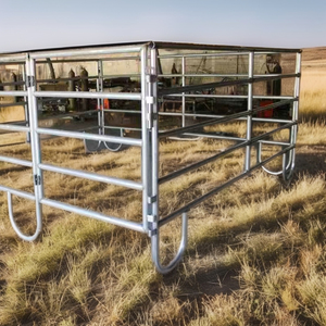 Panneau de corral de pâturage de stylo de cheval temporaire enduit de poudre de panneau de bétail galvanisé résistant pour l'ordre minimum 1kg de clôture de bétail - Product Image 4