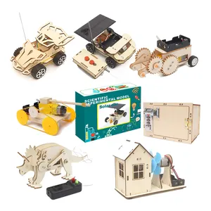 Remote control car steam stem physics kids latest diy science & engineering learning wood wooden educational toys for children